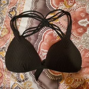 Black lace bikini top